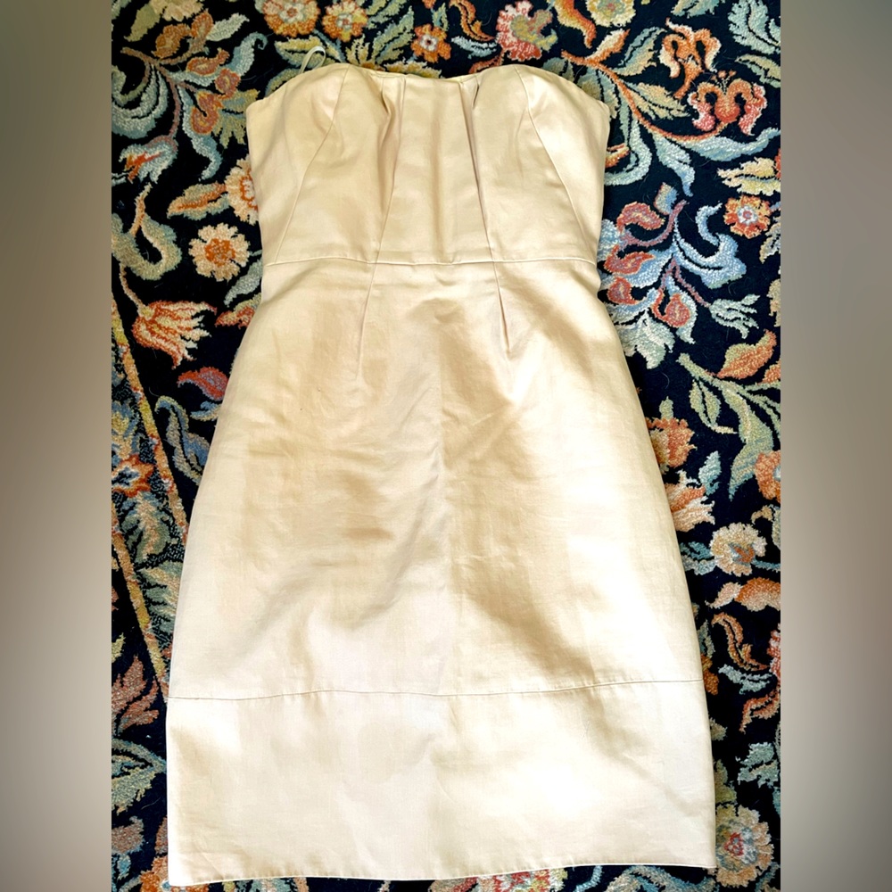 JCrew Tan Strapless Dress